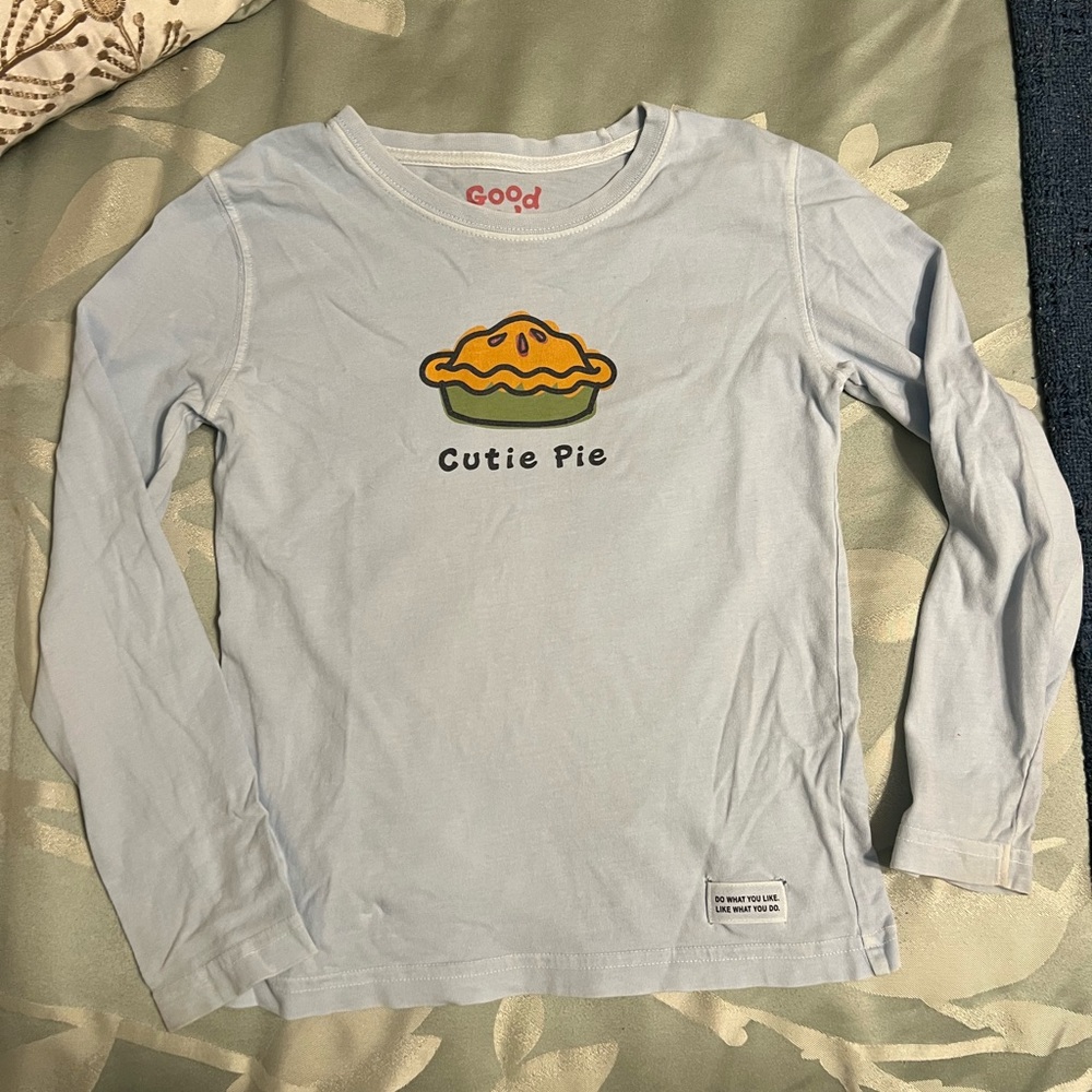 Good Kids by Life is Good Kids Light Blue 'Cutie Pie' Long Sleeve Shirt xs 4